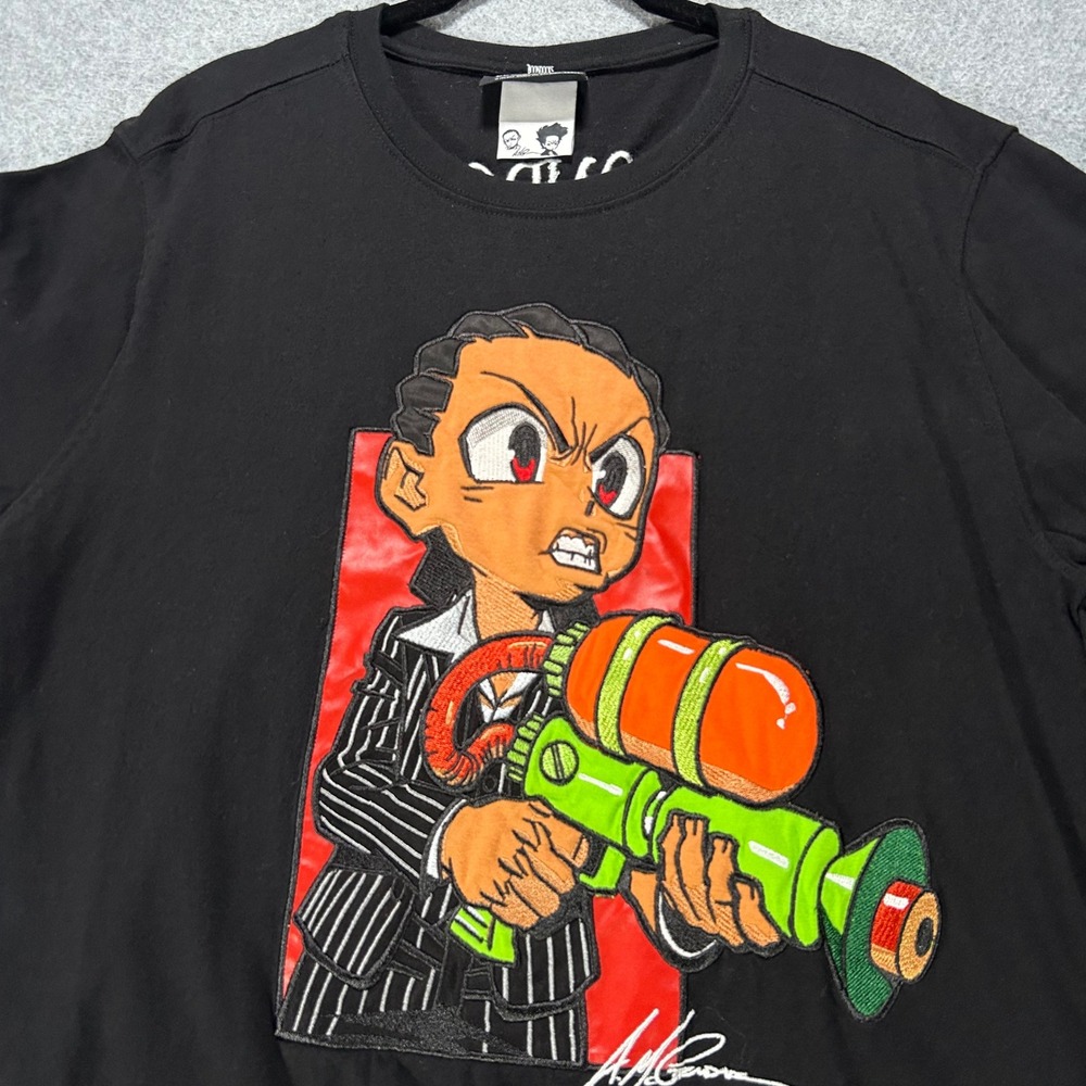 The Boondocks Shirt Riley Freeman Long Sleeve Mens Medium Black Streetwear Anime